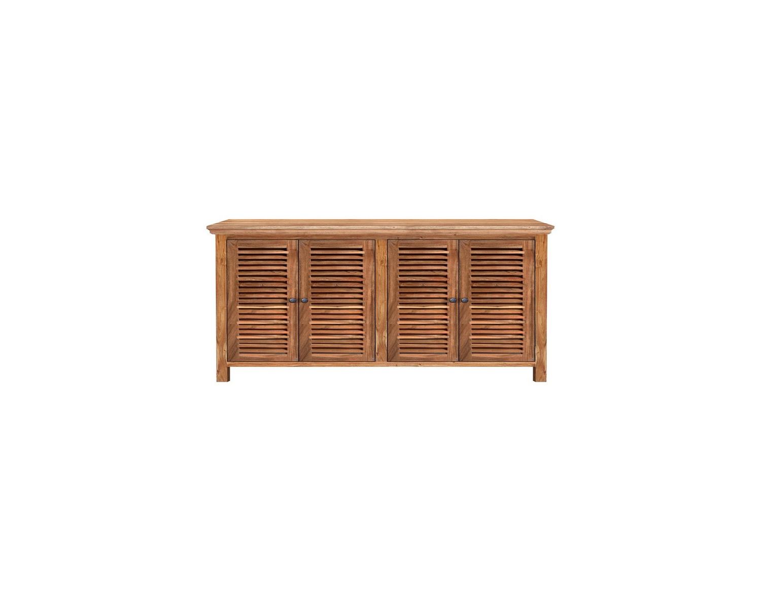 Buffet en bois naturel style colonial "Kerala" 4 portes