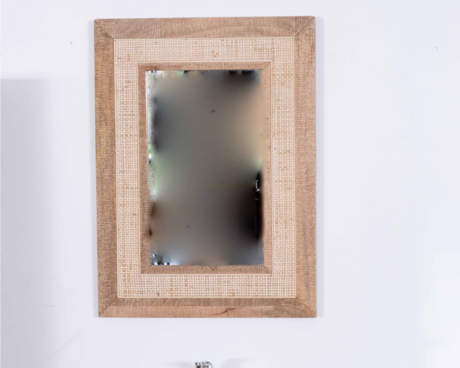 Miroir cadre bois et cannage style rétro romantique "Legacy"