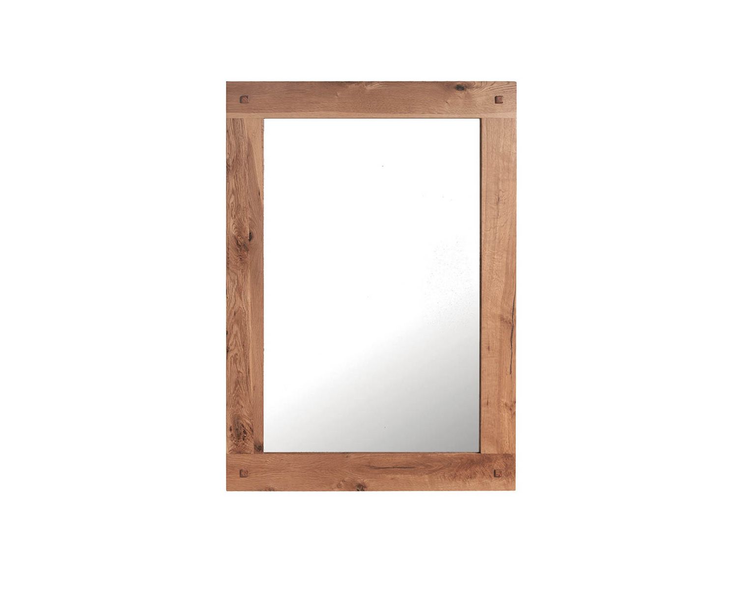 Miroir avec cadre en chêne massif 110 x 80 cm "Lodge Casita"
