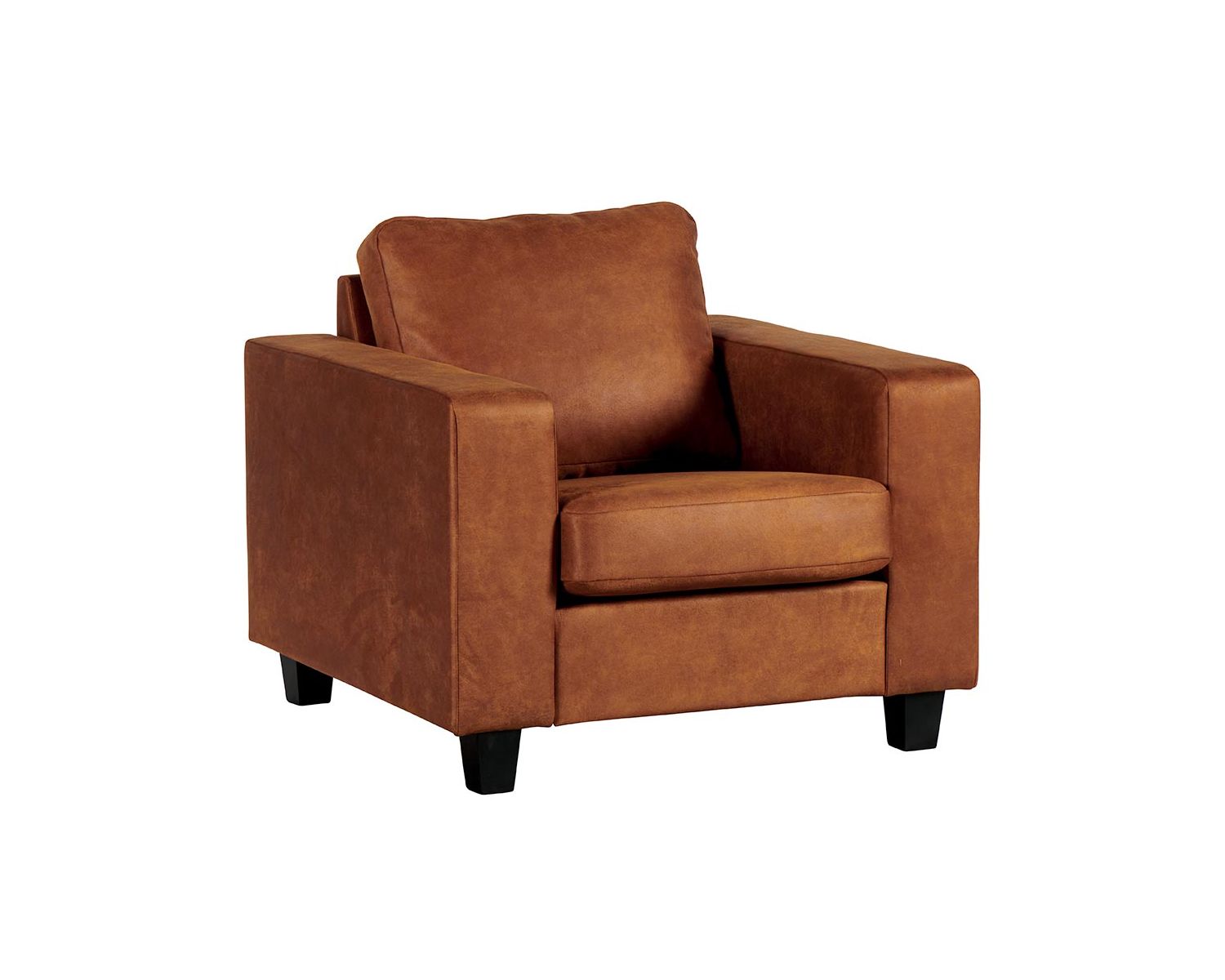 Fauteuil confort en tissu microfibre marron "Thomson"