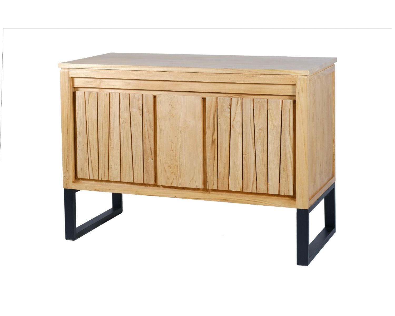 Meuble sous vasque en teck et pieds métal 120 cm "Doko"