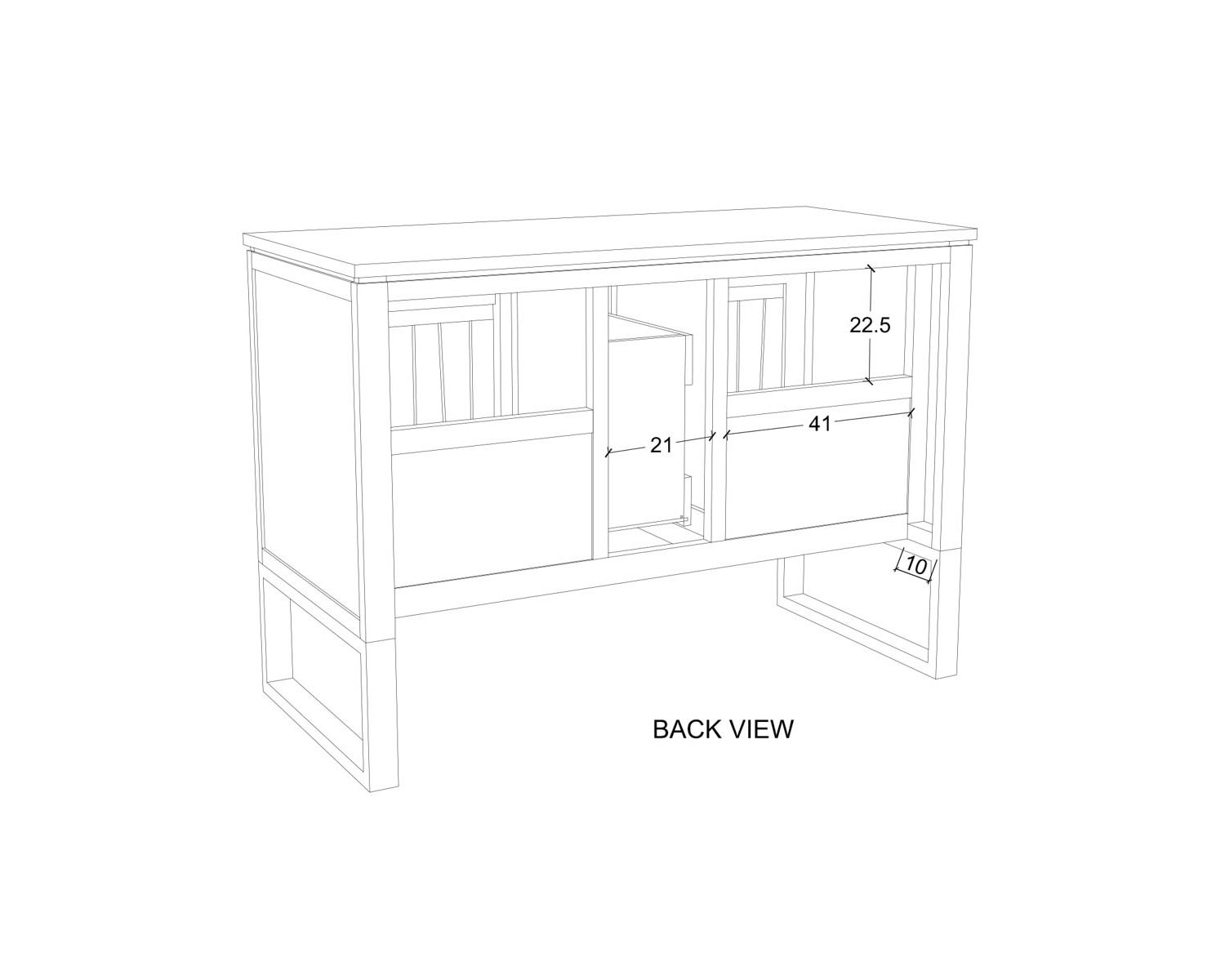 Meuble sous vasque en teck et pieds métal 120 cm "Doko"