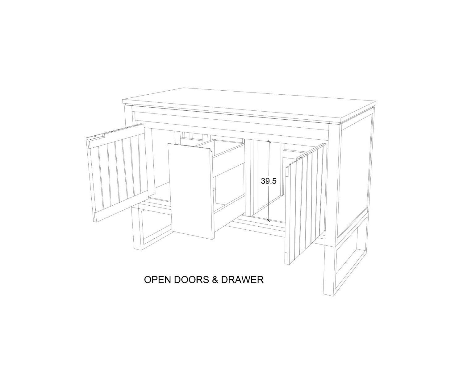 Meuble sous vasque en teck et pieds métal 120 cm "Doko"