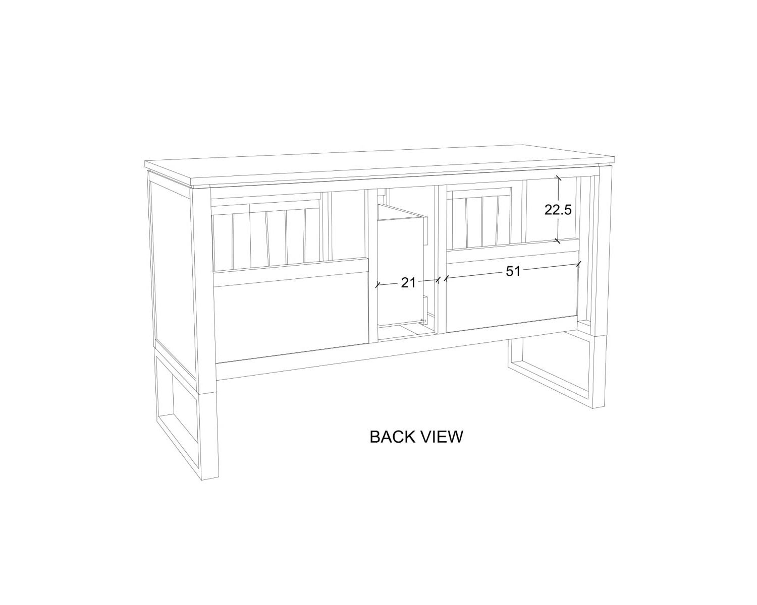 Meuble sous vasque en teck et pieds métal 140 cm "Doko"