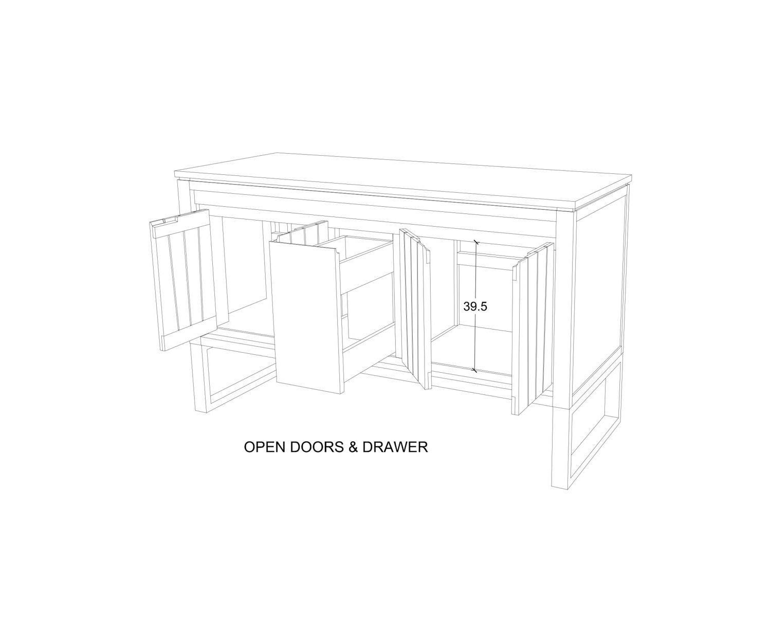 Meuble sous vasque en teck et pieds métal 140 cm "Doko"