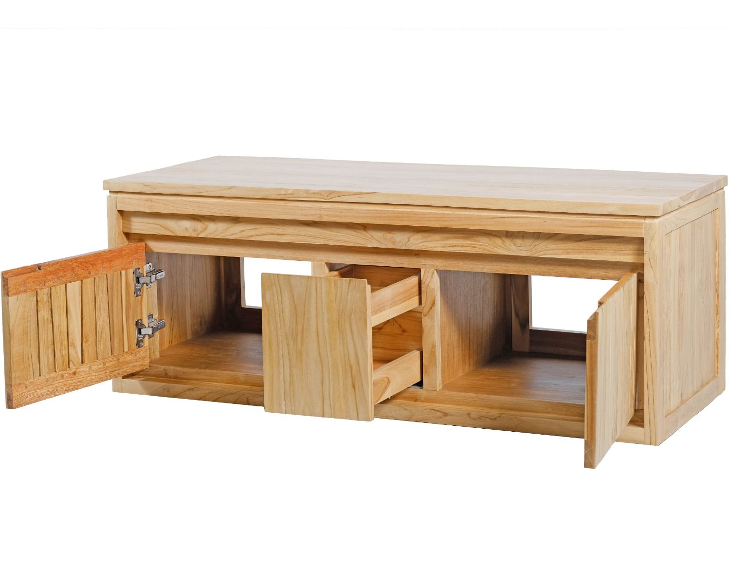 Meuble sous vasque suspendu en teck 120 cm "Doko"