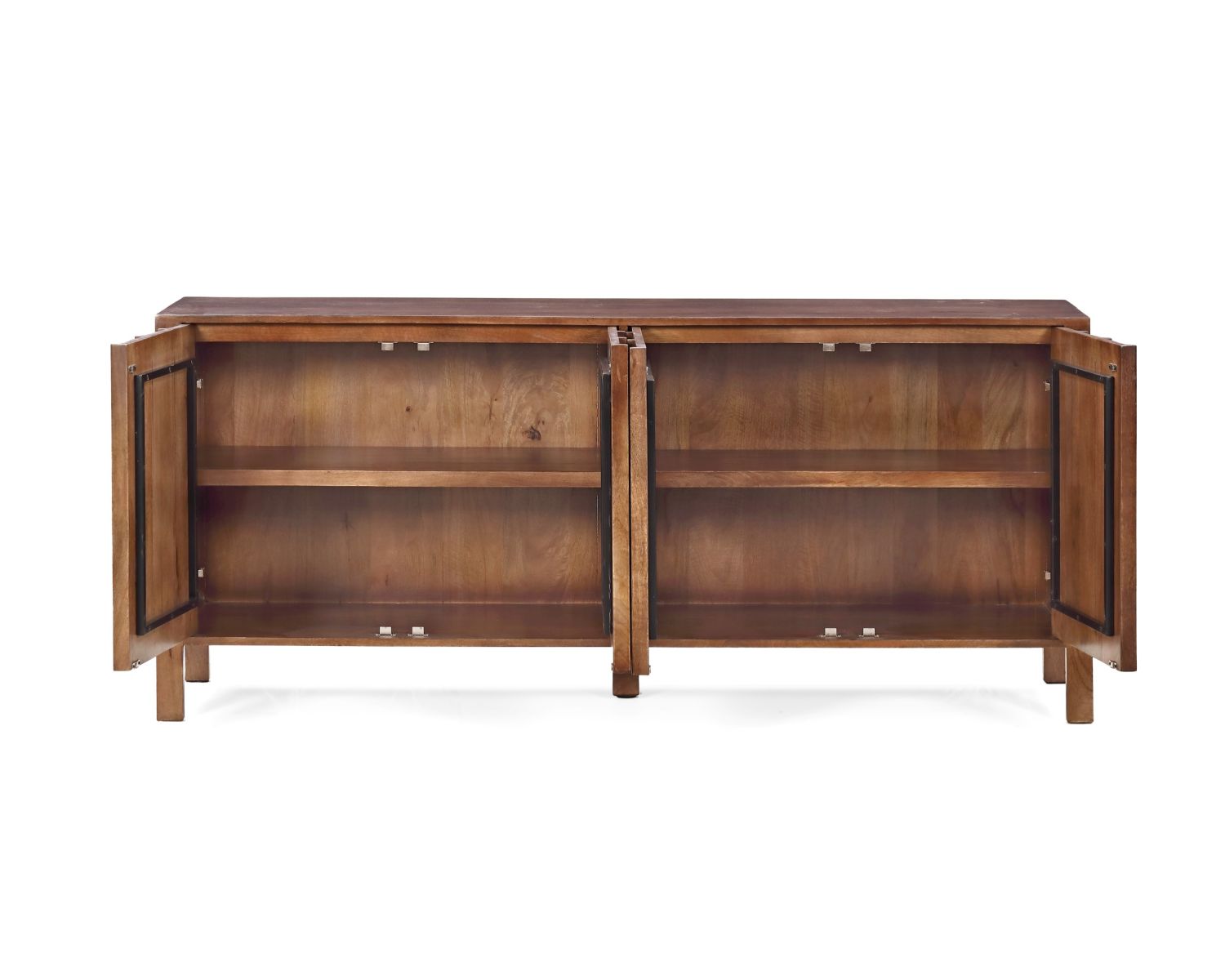 Enfilade esprit zen en manguier 180 cm « Sicora » teinte noyer