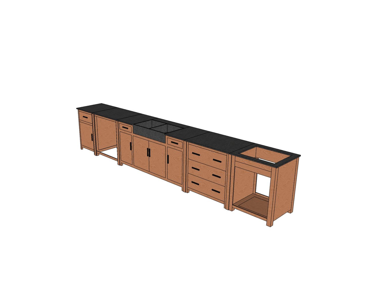 Meuble bas de cuisine pour lave-vaisselle "Grand Chef" à monter