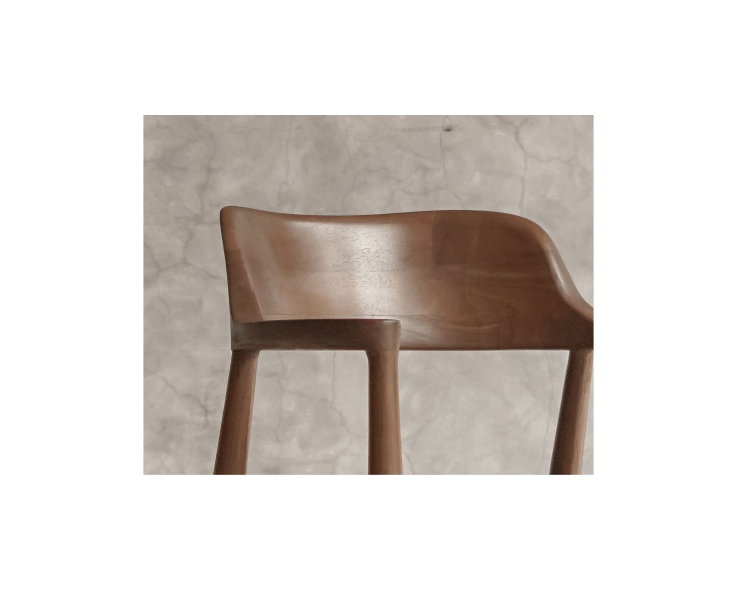 Chaise de repas design épuré avec accoudoirs et assise tissu anthracite "Vogue"
