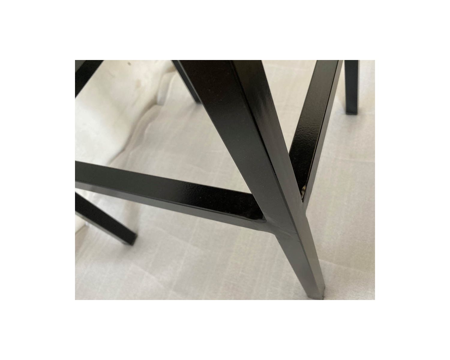 Tabouret de bar en métal et bois exotique "Garden"