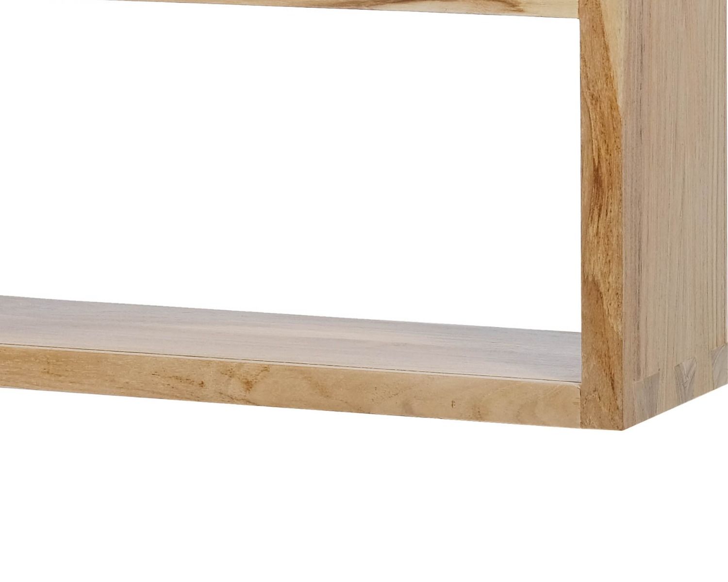 Etagère en teck avec miroir coulissant 120x60 cm