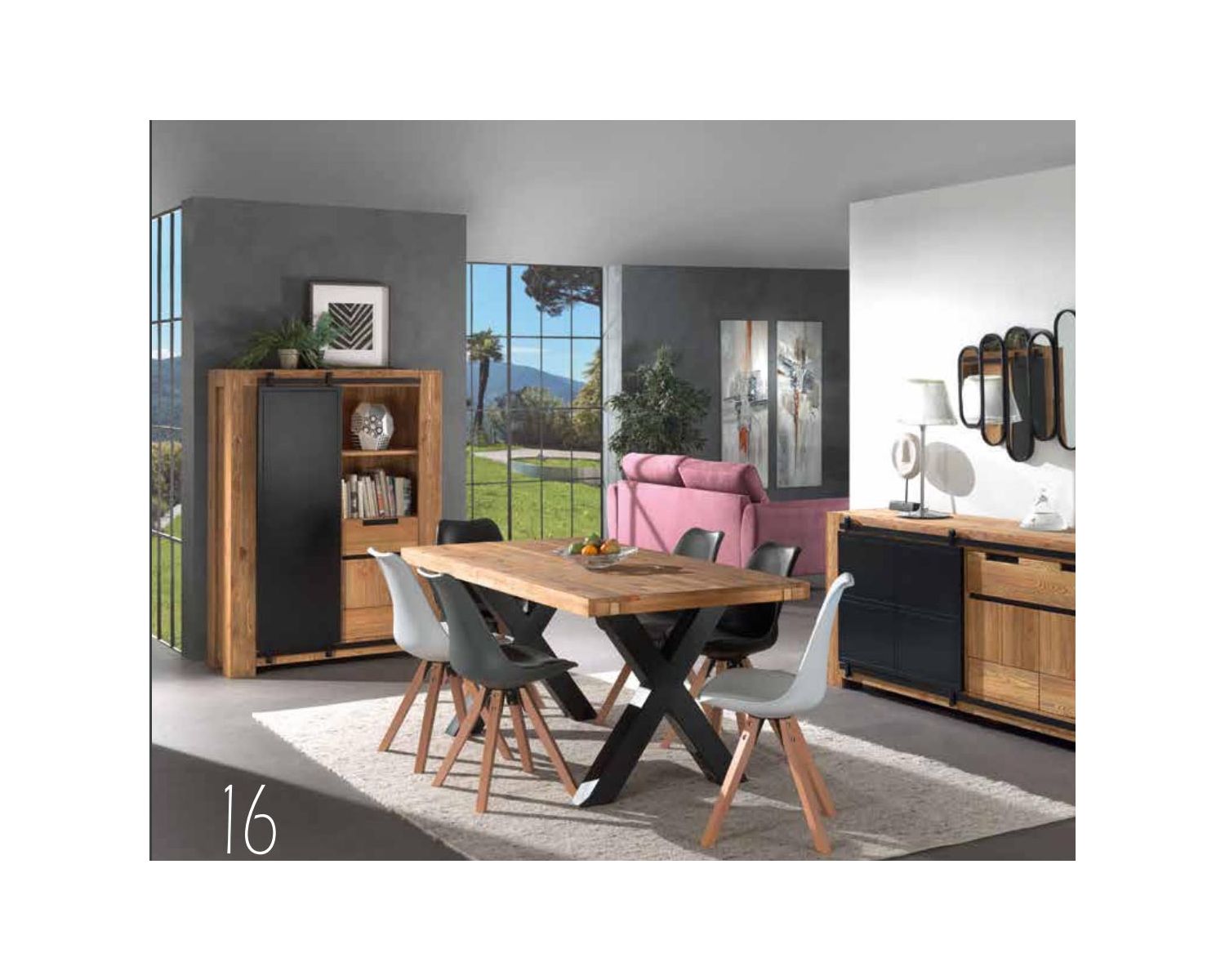 Buffet industriel porte coulissante en 148 "Cooper"