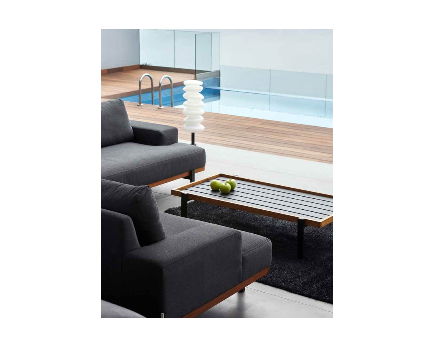 Canapé d'angle extérieur haut de gamme tissu Sunbrella "Maluku Island"