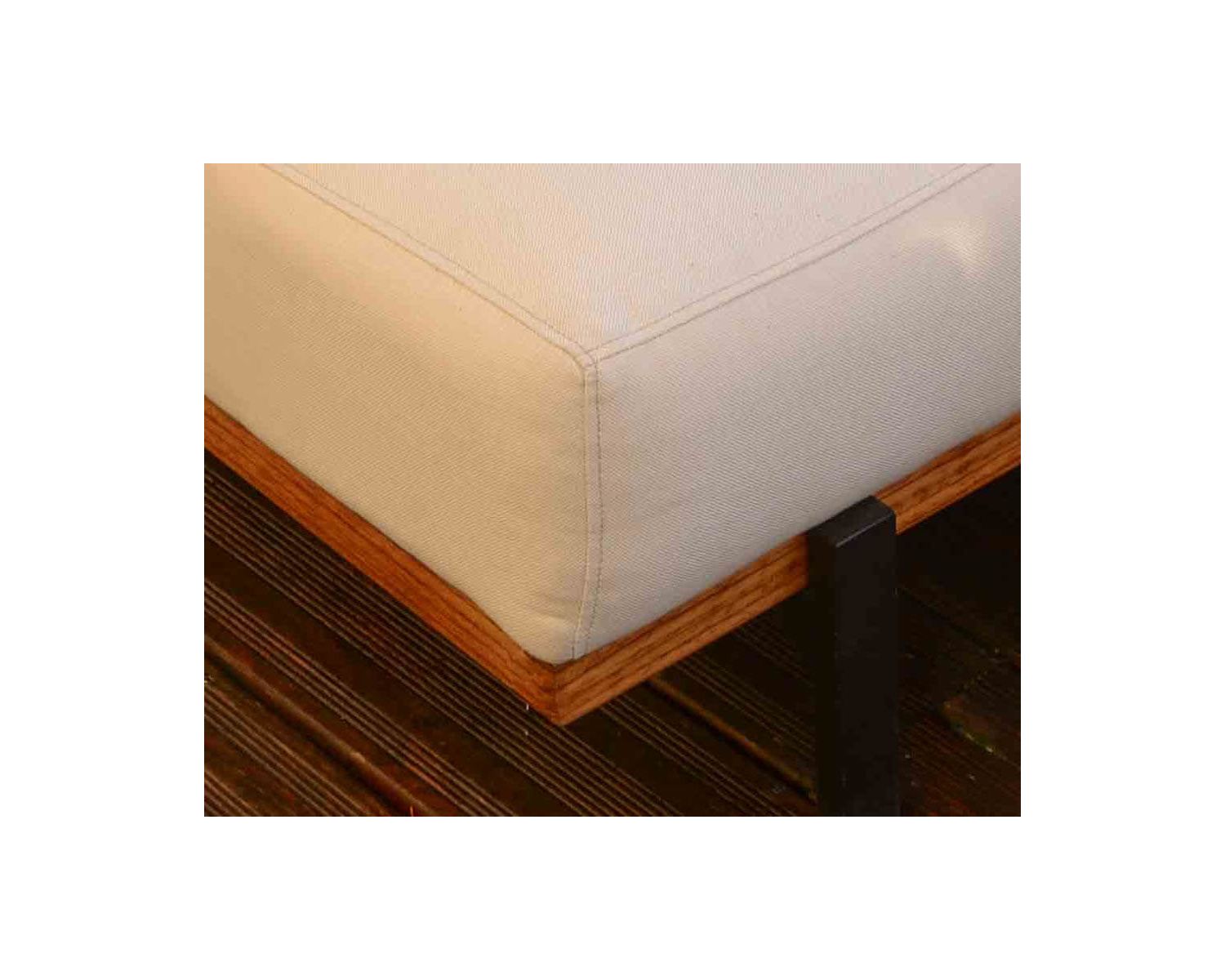 Canapé d'extérieur haut de gamme tissu Sunbrella et teck "Maluku Island"