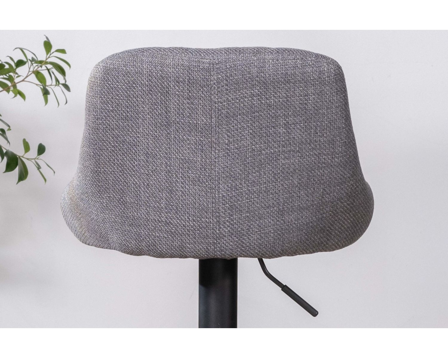 Lot de 2 chaises de bar réglable en hauteur en tissu gris et pied métal noir "O'Neal"