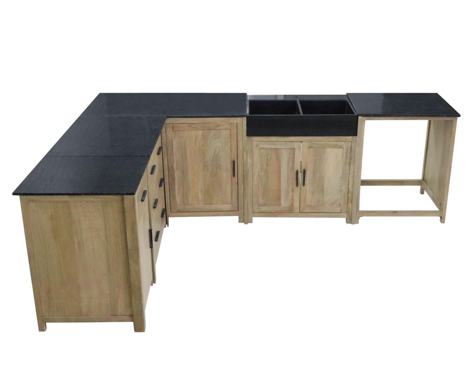 Meuble de cuisine bois massif 1 porte 1 tiroir "Grand Chef"