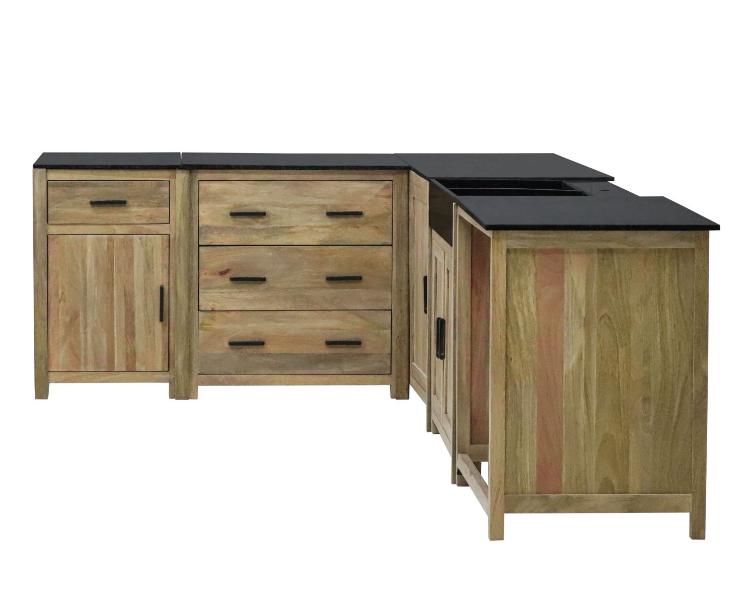 Meuble de cuisine bois massif 1 porte 1 tiroir "Grand Chef"