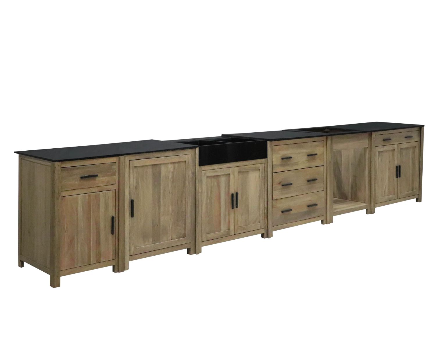 Meuble de cuisine bois massif 1 porte 1 tiroir "Grand Chef"