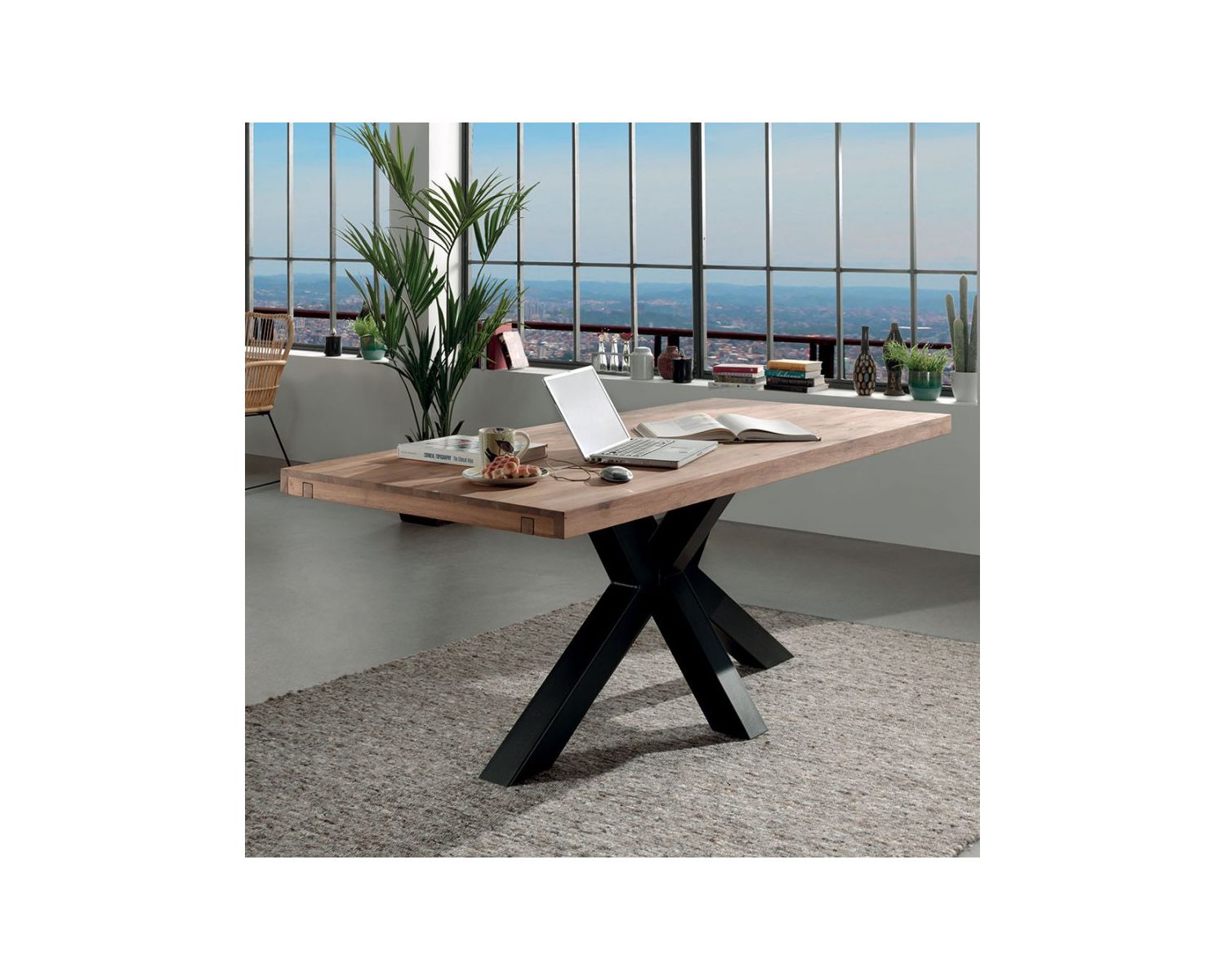 Allonge chêne massif  "Smokey" 50 cm