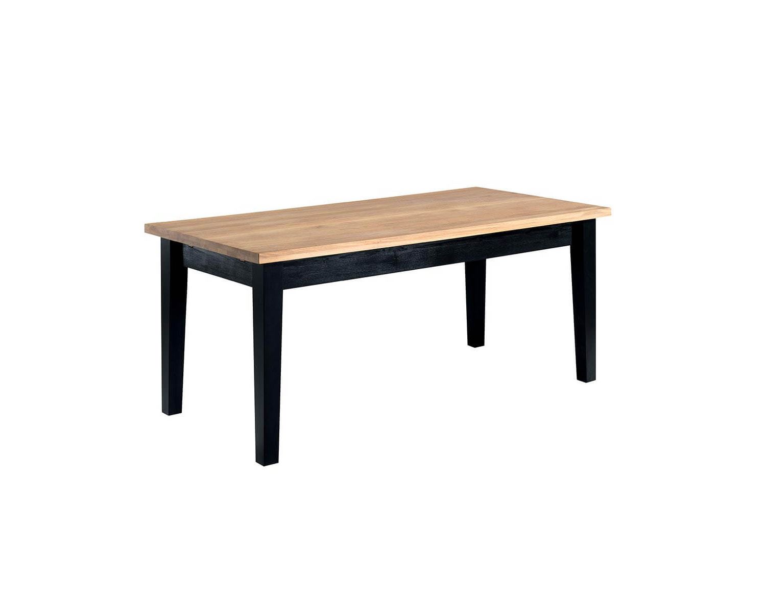 Table de repas chêne naturel et pin teinté noir « Ashland » 180 cm
