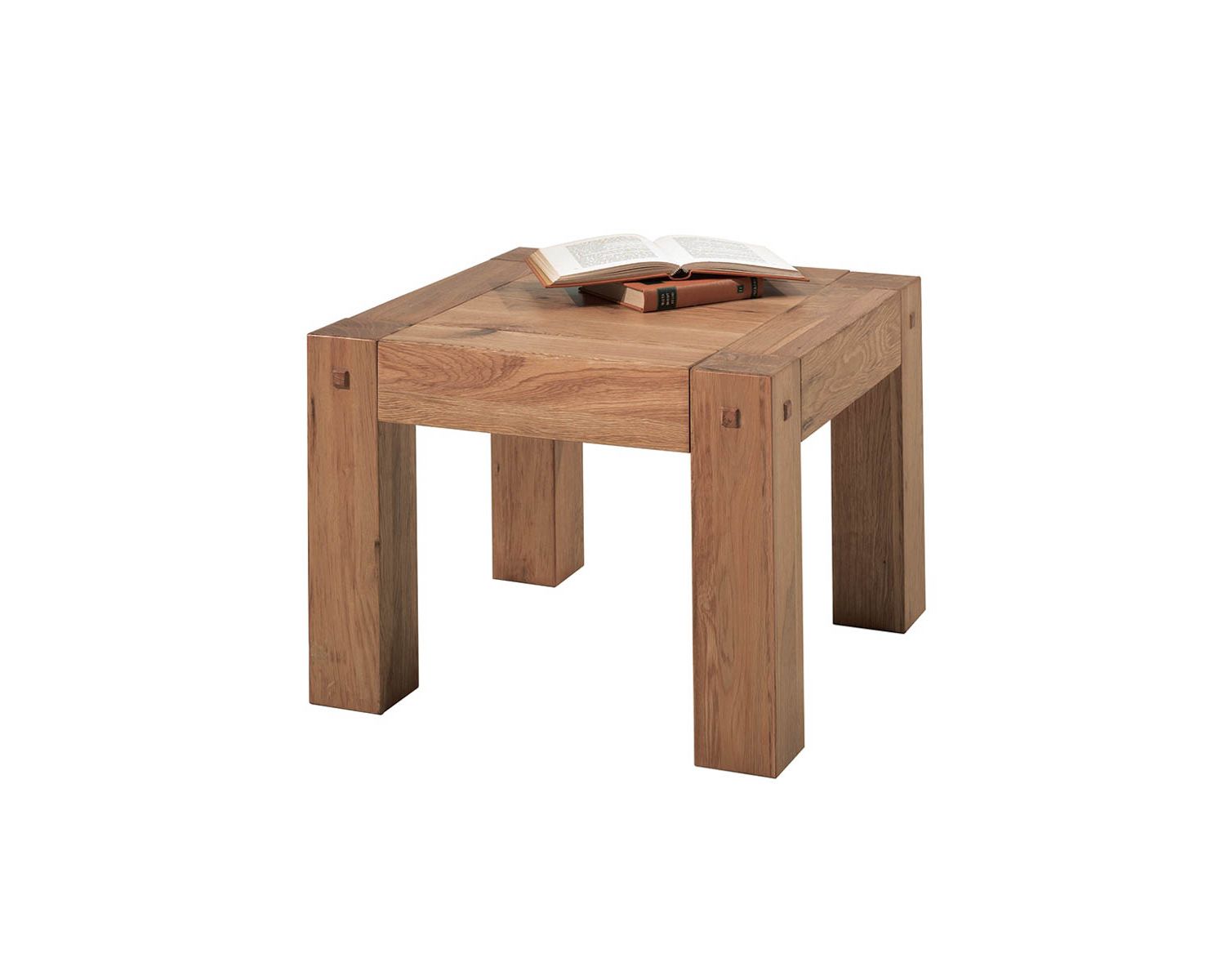 Table basse carrée en chêne massif huilé "Lodge Casita" 60x60cm