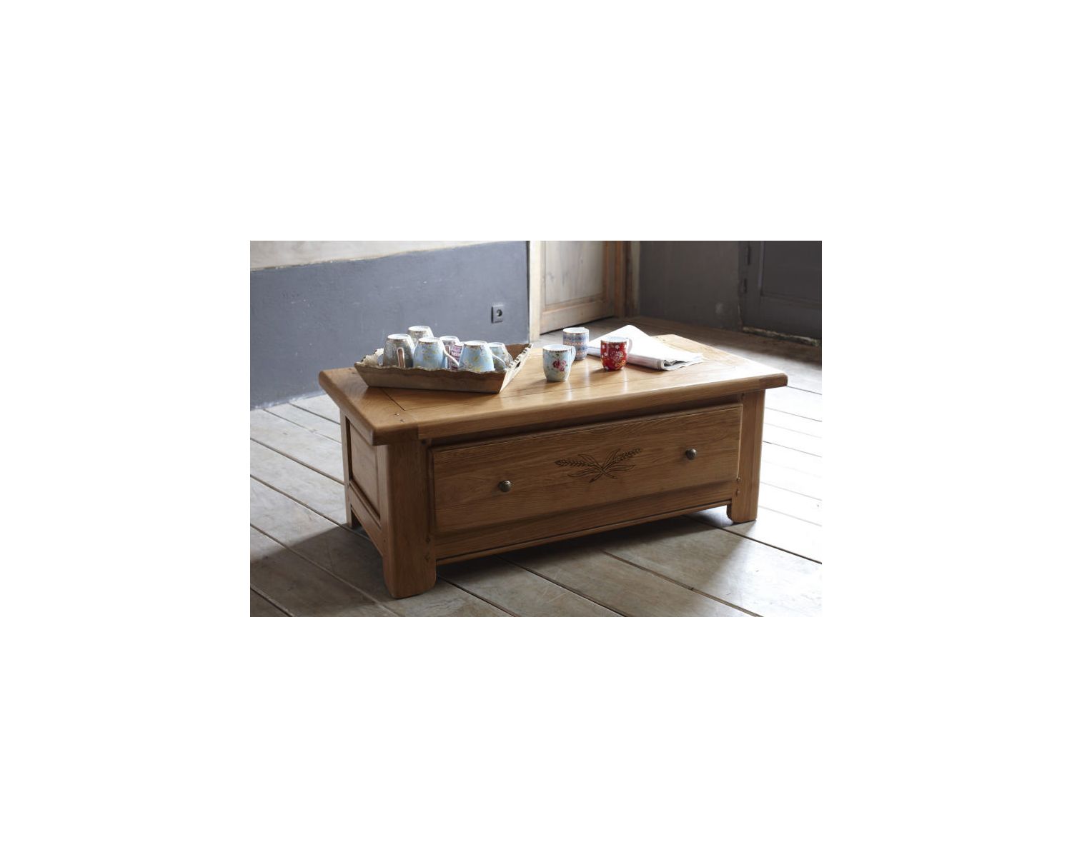 Table basse chêne massif "Amélie"