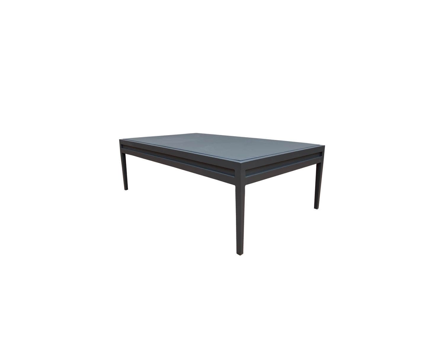 Table basse extérieure rectangulaire en aluminium anthracite "Amboise"