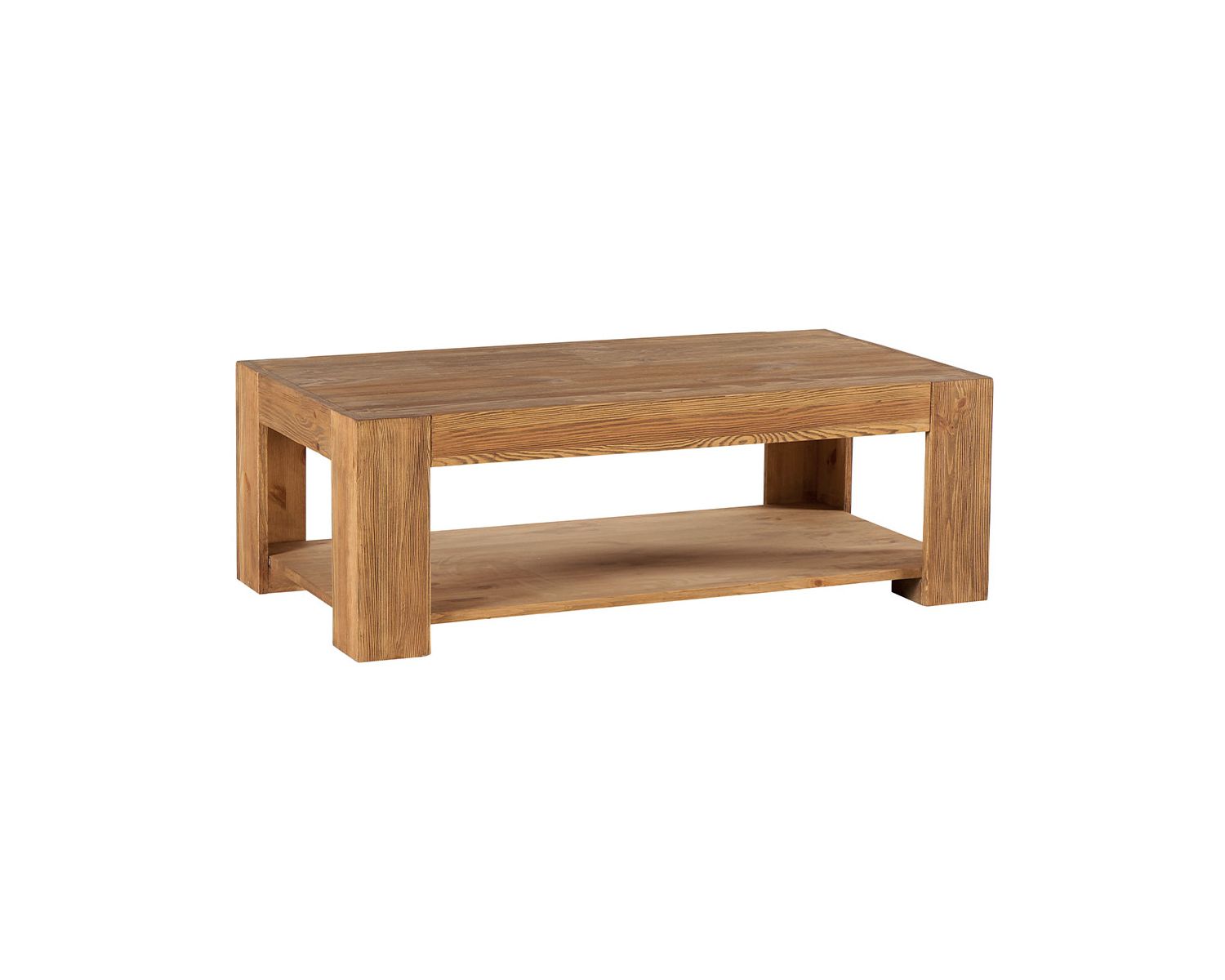 Table basse pin massif brossé "Cooper"
