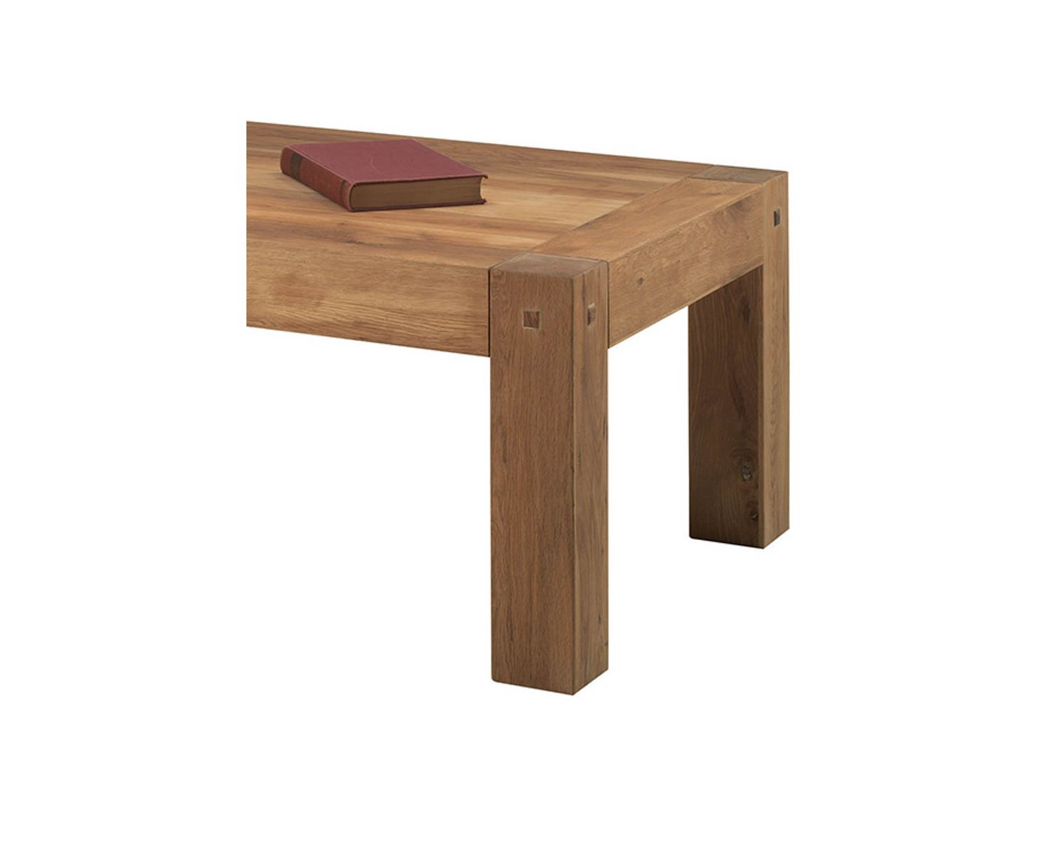 Table basse rectangulaire en chêne massif huilé "Lodge Casita"