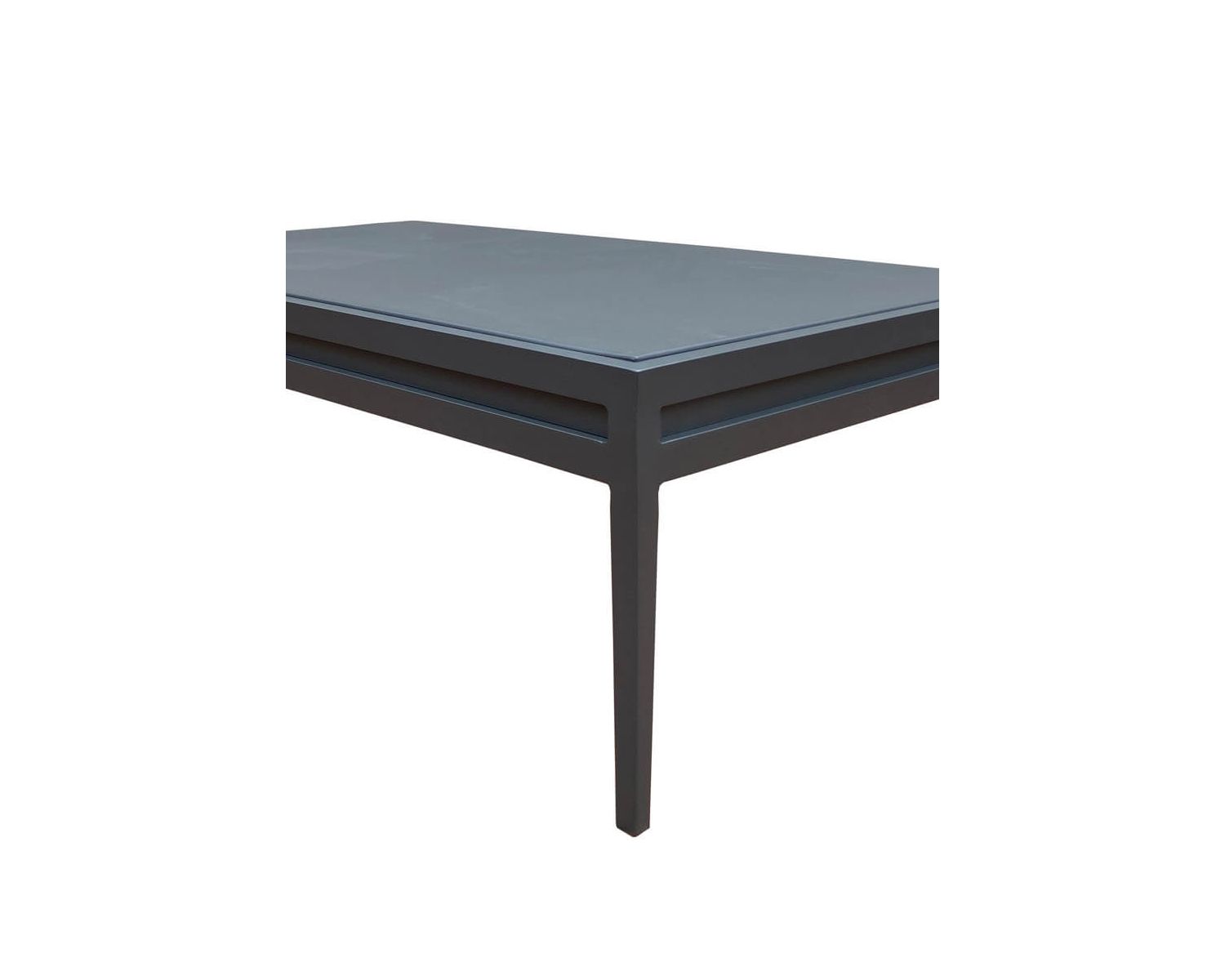 Table basse extérieure rectangulaire en aluminium anthracite "Amboise"