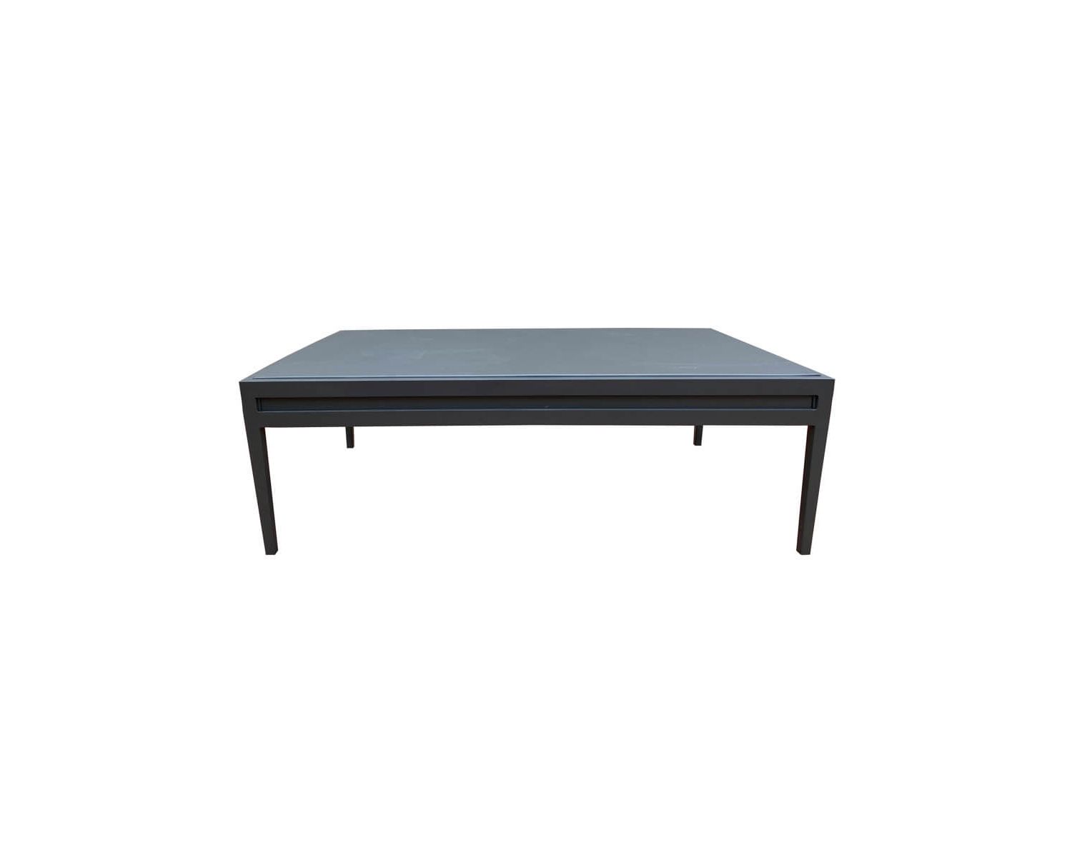 Table basse extérieure rectangulaire en aluminium anthracite "Amboise"