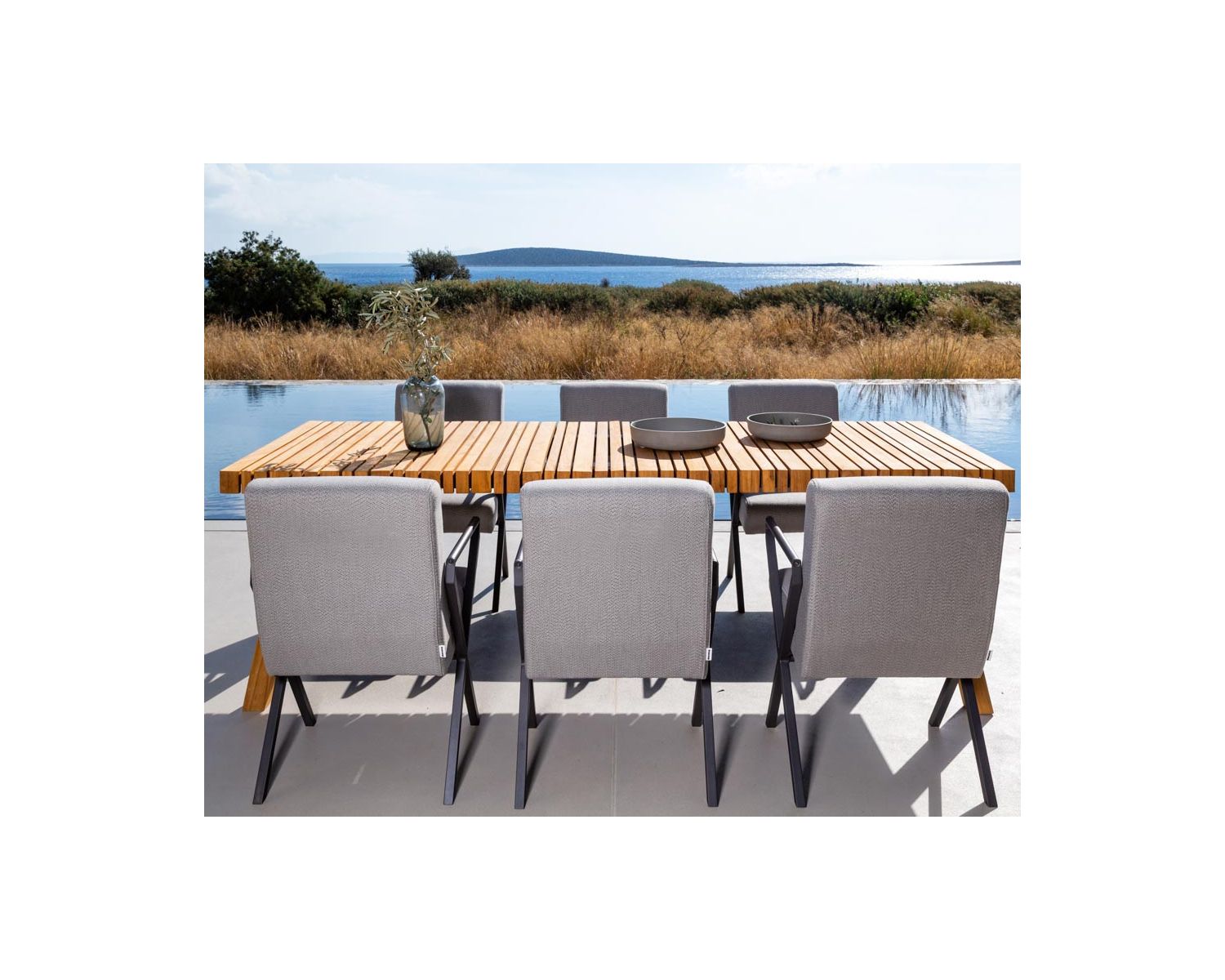 Grande table outdoor en teck massif 240 cm "Lombok"