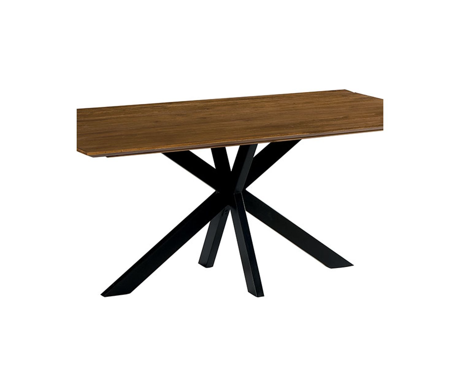Table de repas avec pieds mikado et plateau en teck 180 cm "Copley"