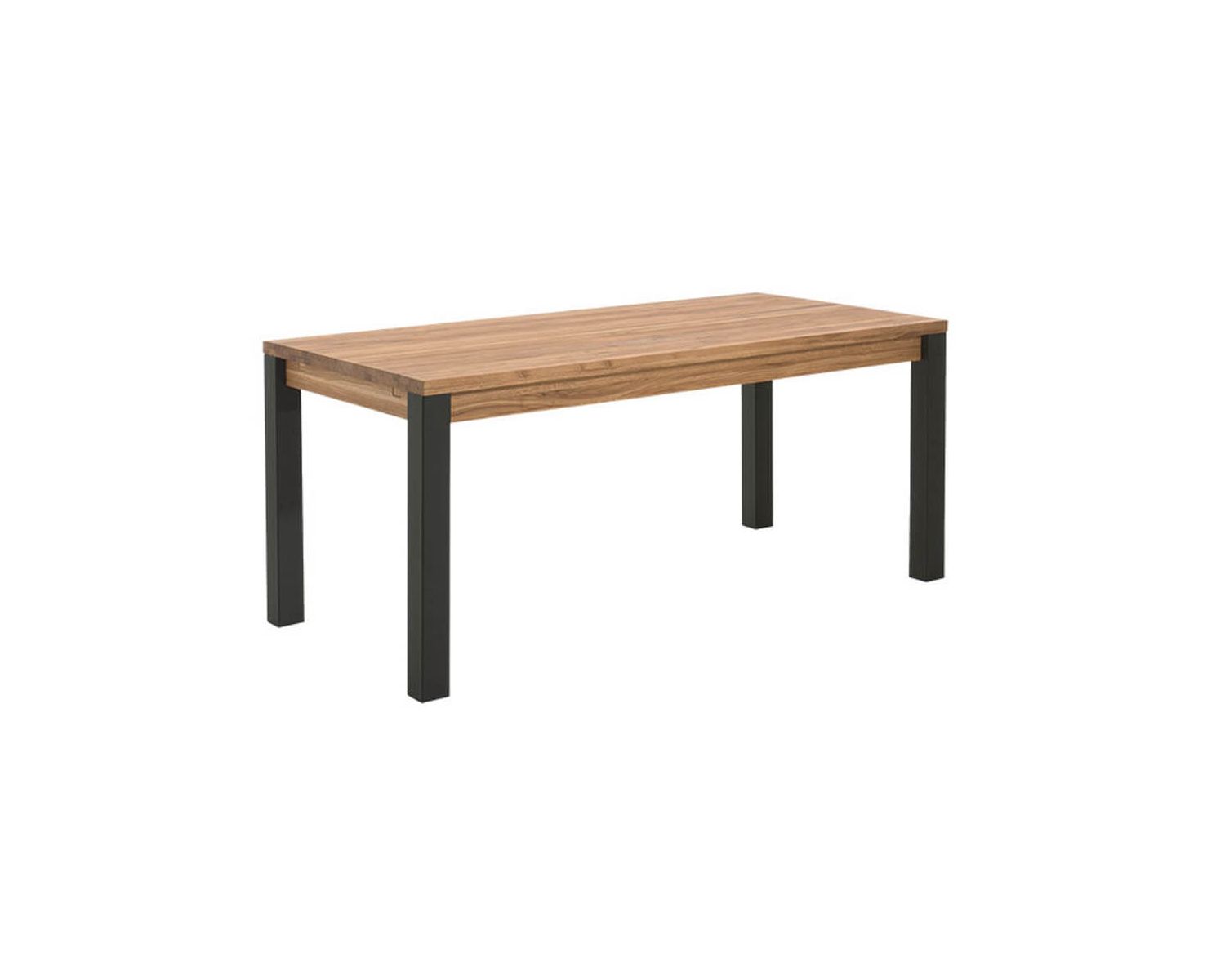 Table à manger moderne en chêne et métal extensible "Catane" 150 cm