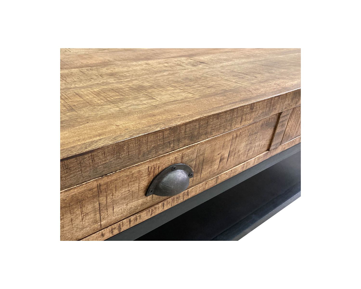 Table basse 4 tiroirs manguier massif "Emil"