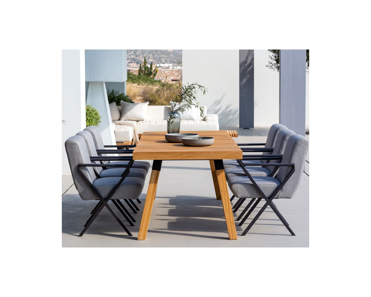 Grande table outdoor en teck massif 240 cm "Lombok"