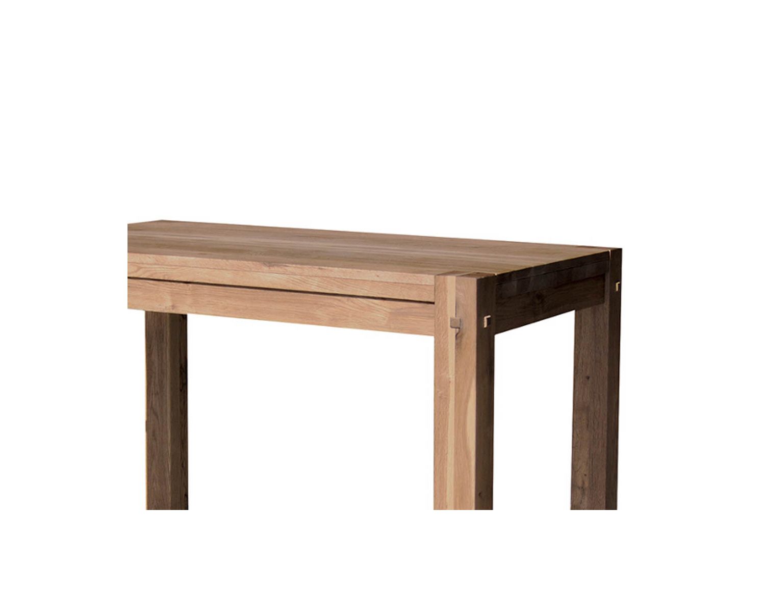 Table mange-debout en chêne huilé et plateau latté 120x70cm "Lodge Casita"