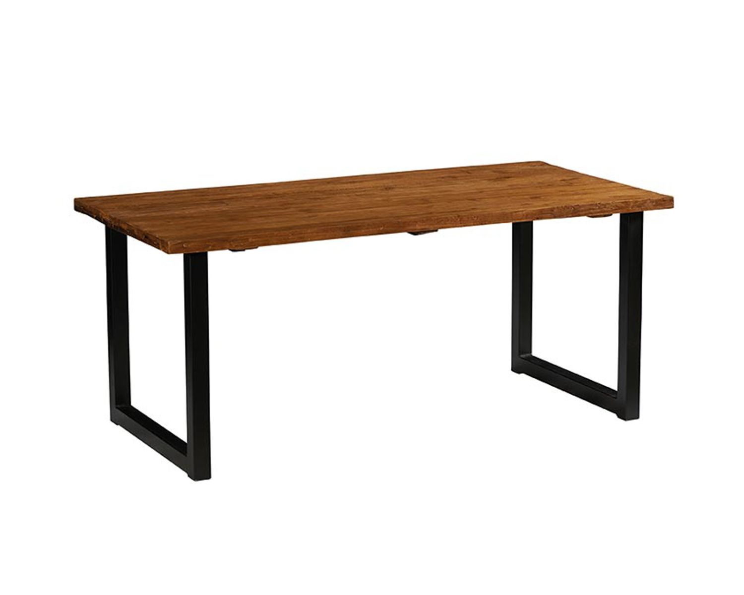 Table de salle à manger en teck recyclé et métal 180 cm "Ilowa"