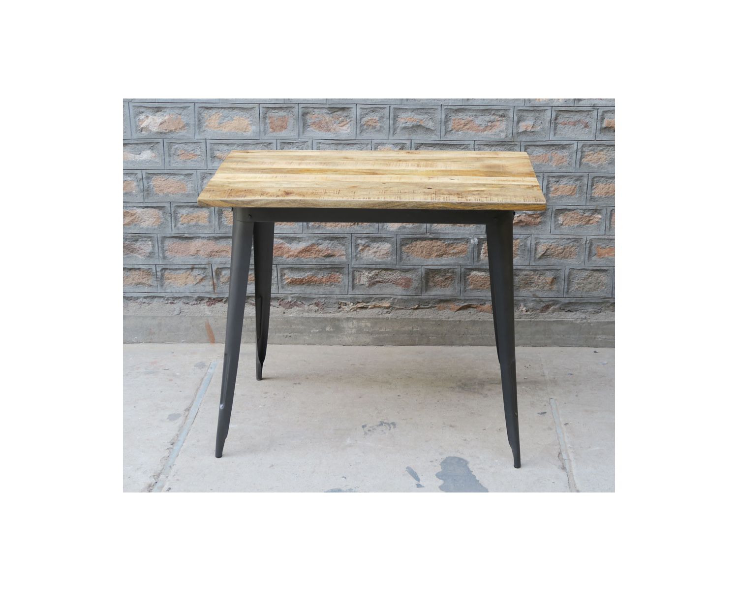 Mange-debout 120x70cm en bois exotique et métal "Dowtoun"