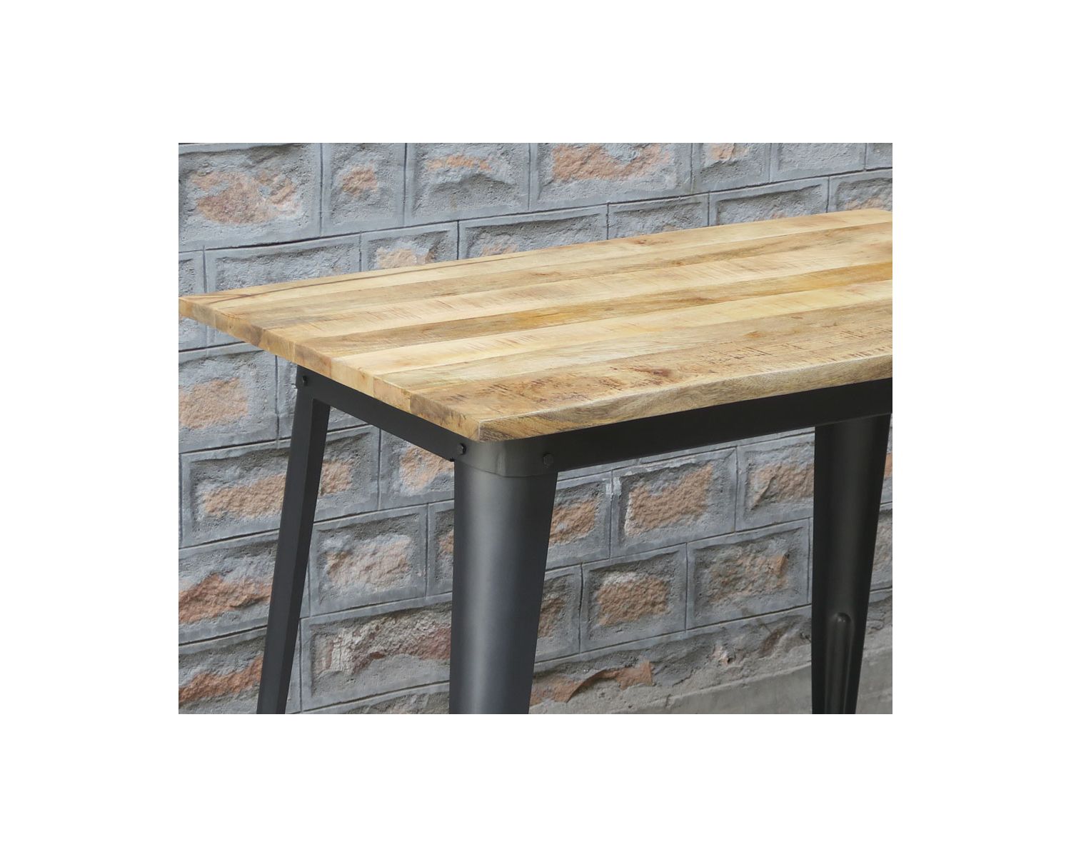 Mange-debout 120x70cm en bois exotique et métal "Dowtoun"