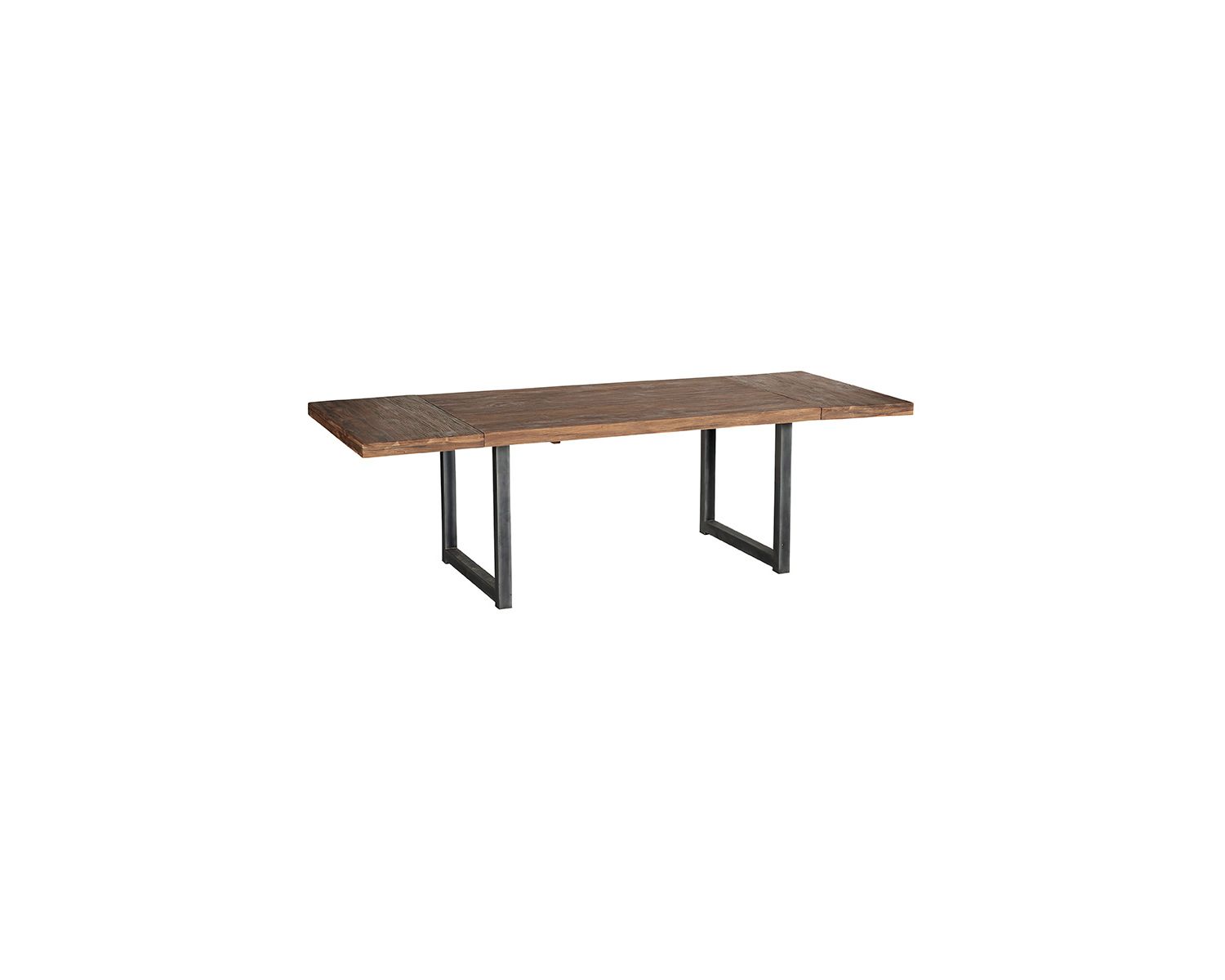 Table rectangulaire 160 teck massif naturel recyclé avec 2 allonges Casita  "WALES"