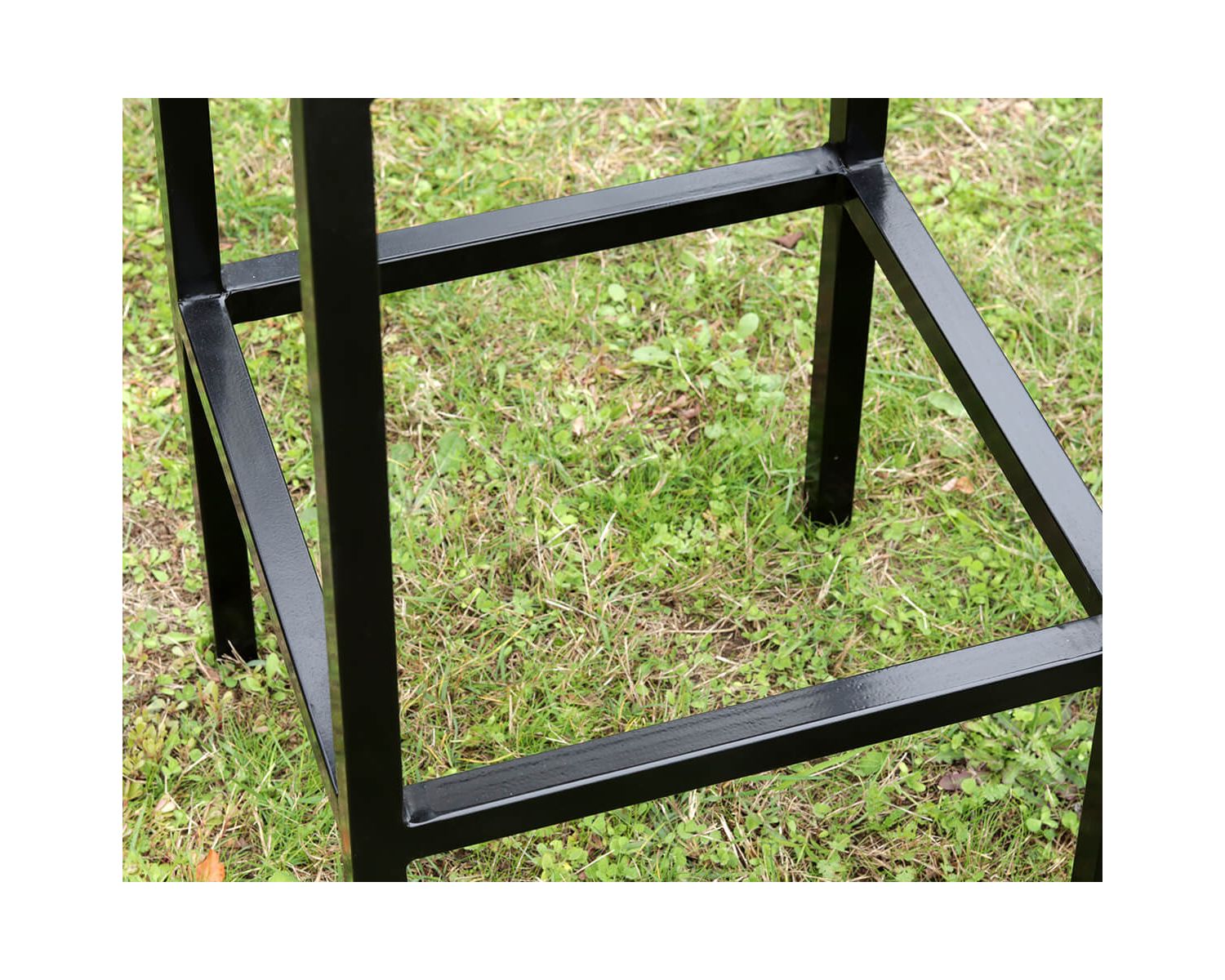 Tabouret de bar en métal et bois exotique "Garden"