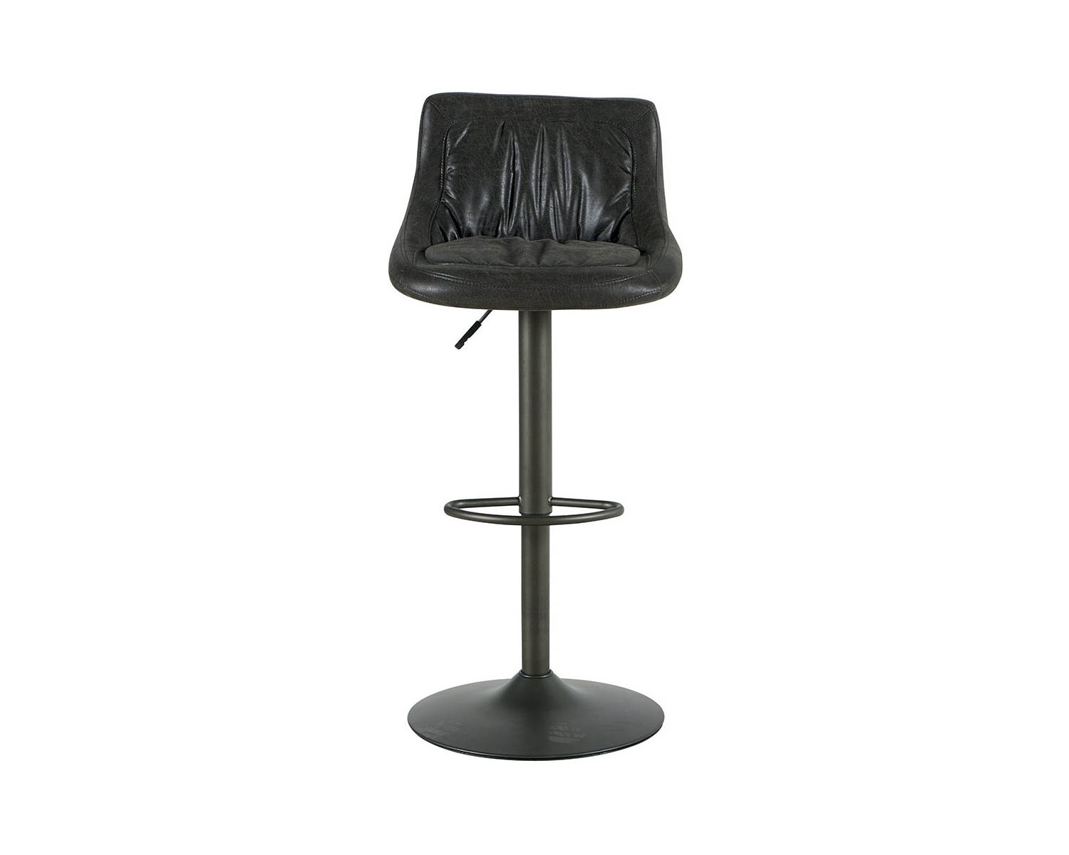 Lot de 2 tabourets industriels réglables en hauteur tissu gris Casita