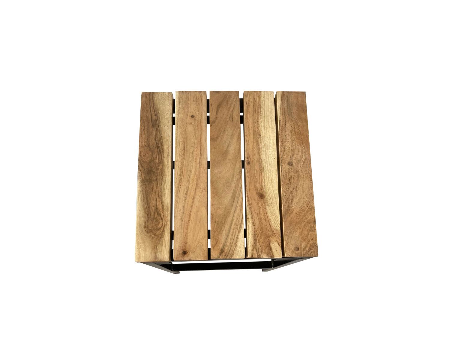 Tabouret de bar en métal et bois exotique "Garden"