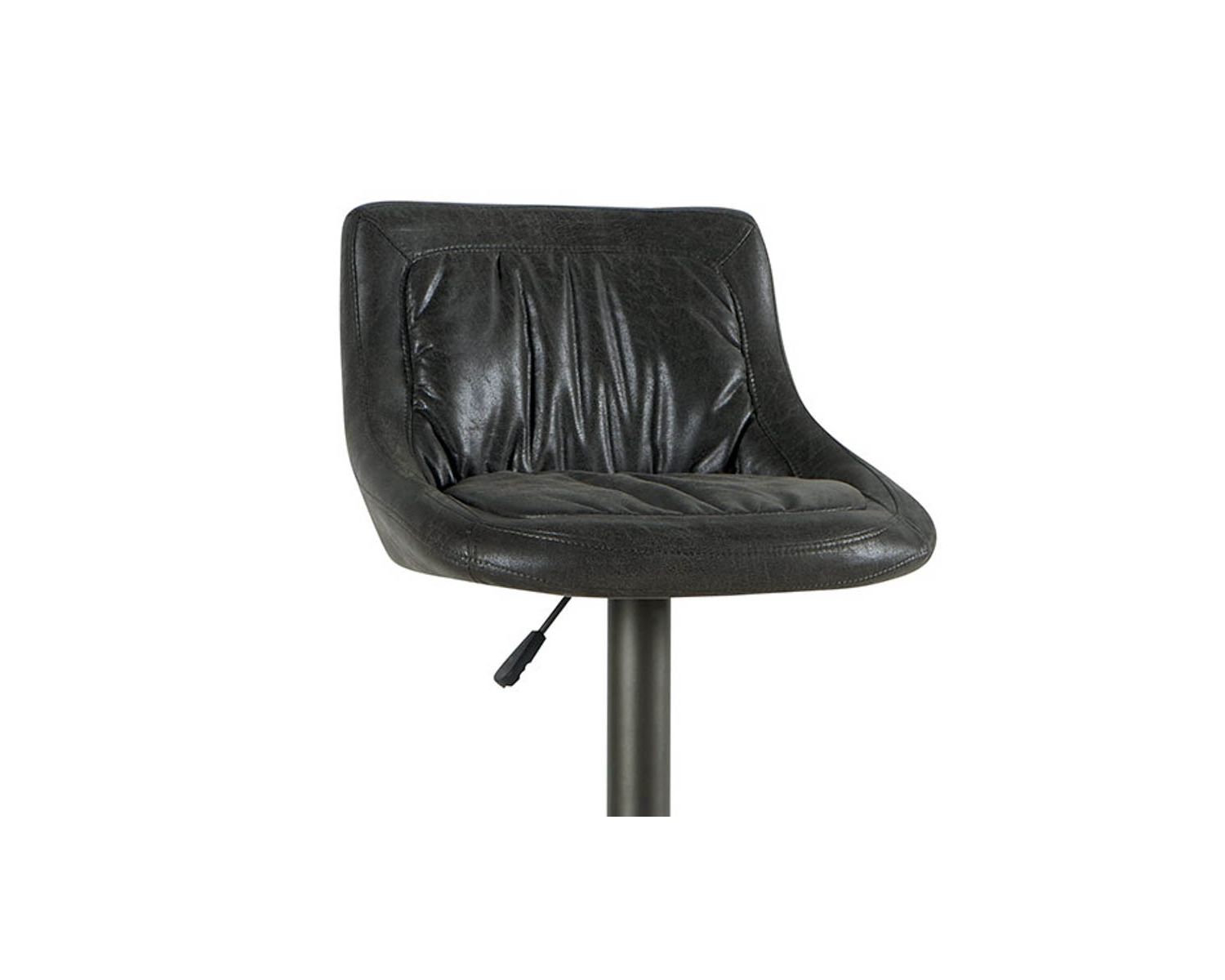 Lot de 2 tabourets industriels réglables en hauteur tissu gris Casita
