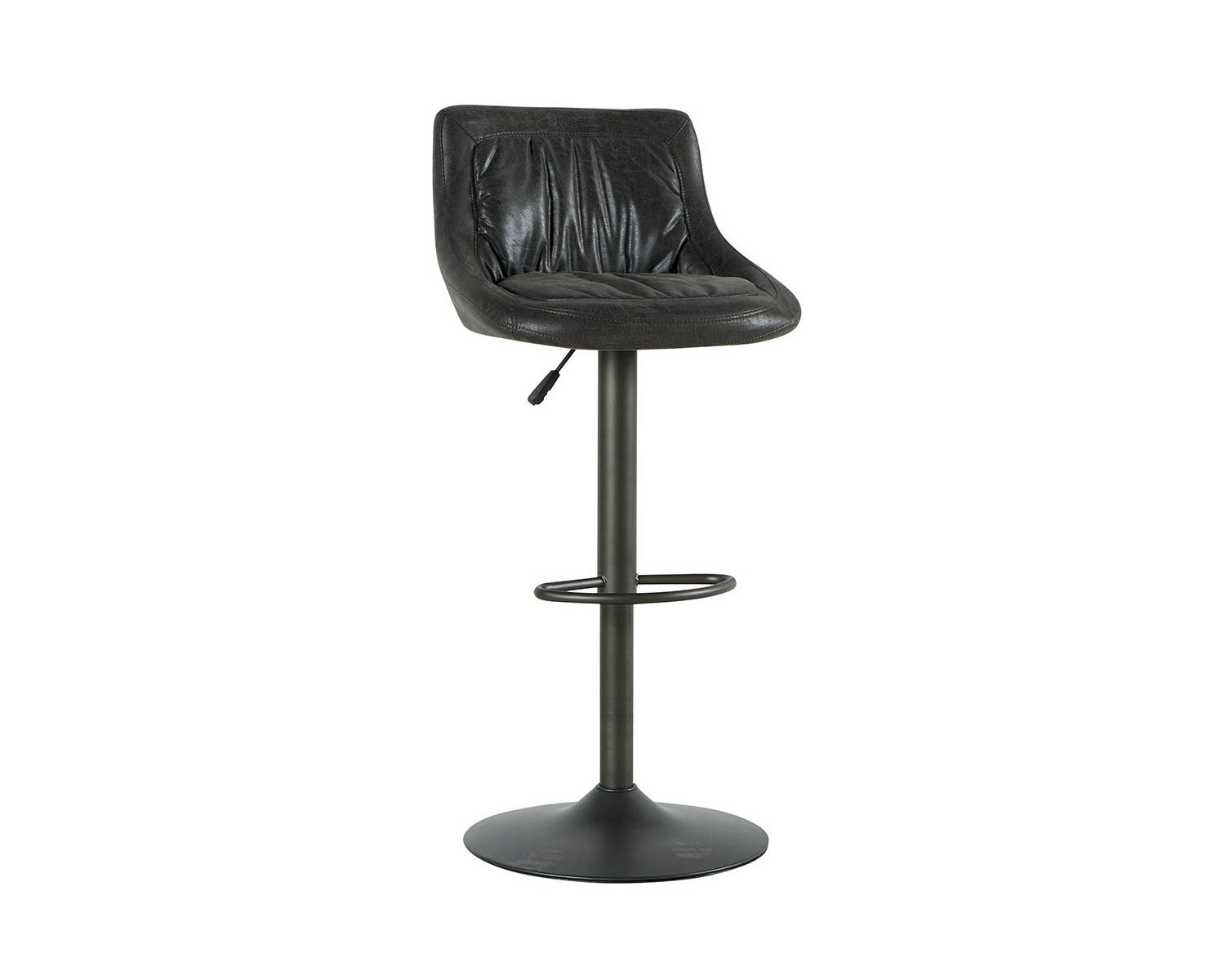 Lot de 2 tabourets industriels réglables en hauteur tissu gris Casita
