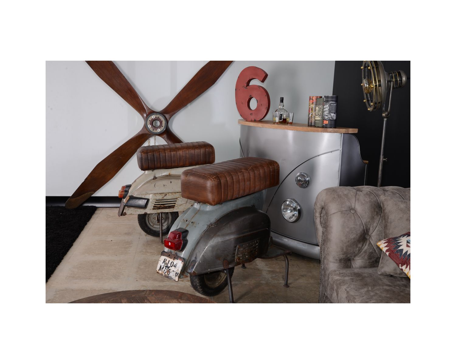 Tabouret de bar Vespa "Route 66"
