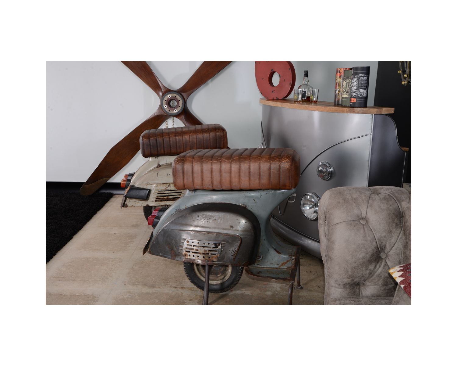 Tabouret de bar Vespa "Route 66"