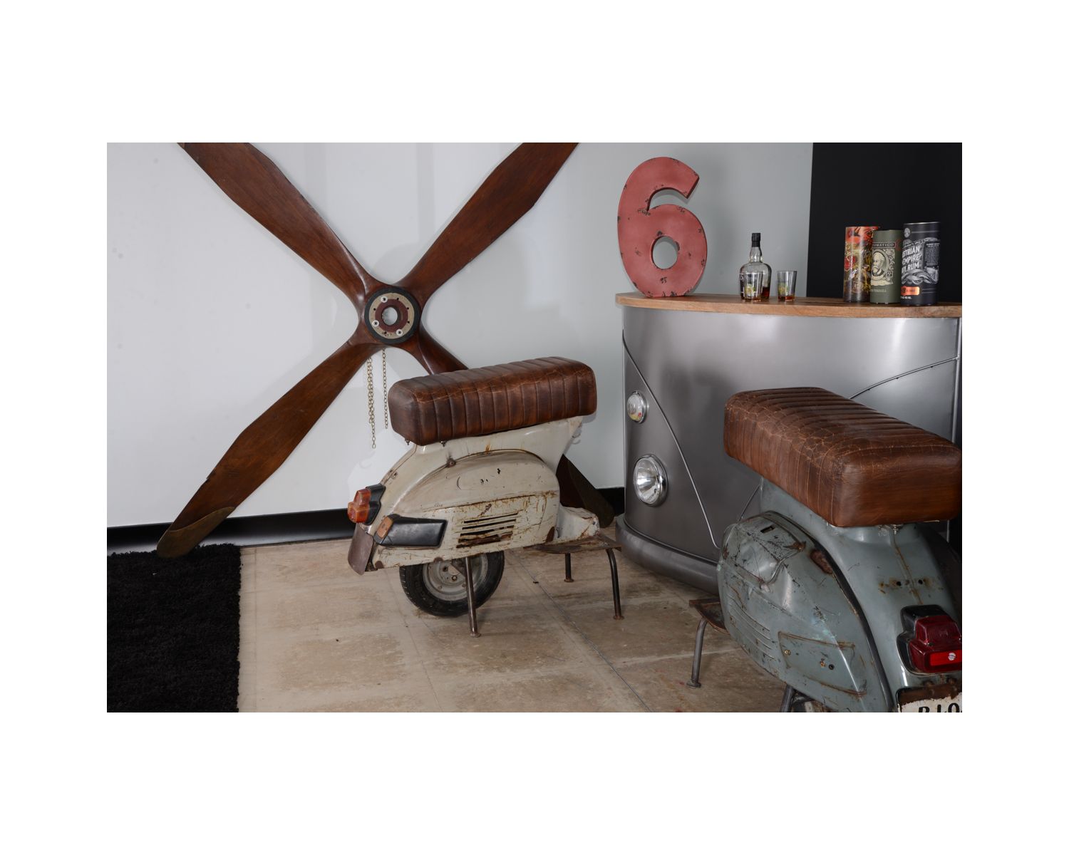 Tabouret de bar Vespa "Route 66"