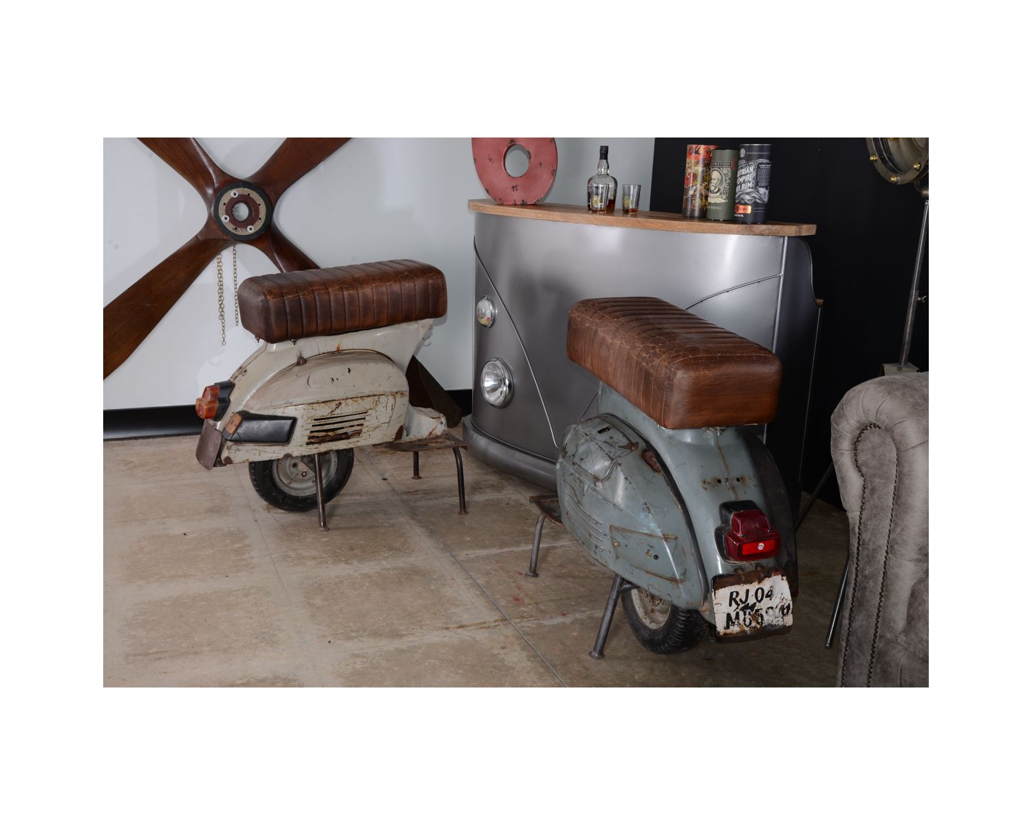 Tabouret de bar Vespa "Route 66"